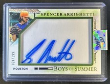 2025 Boys of Summer Spencer Arrighetti Jumbo Acetate Signatures Auto #/199