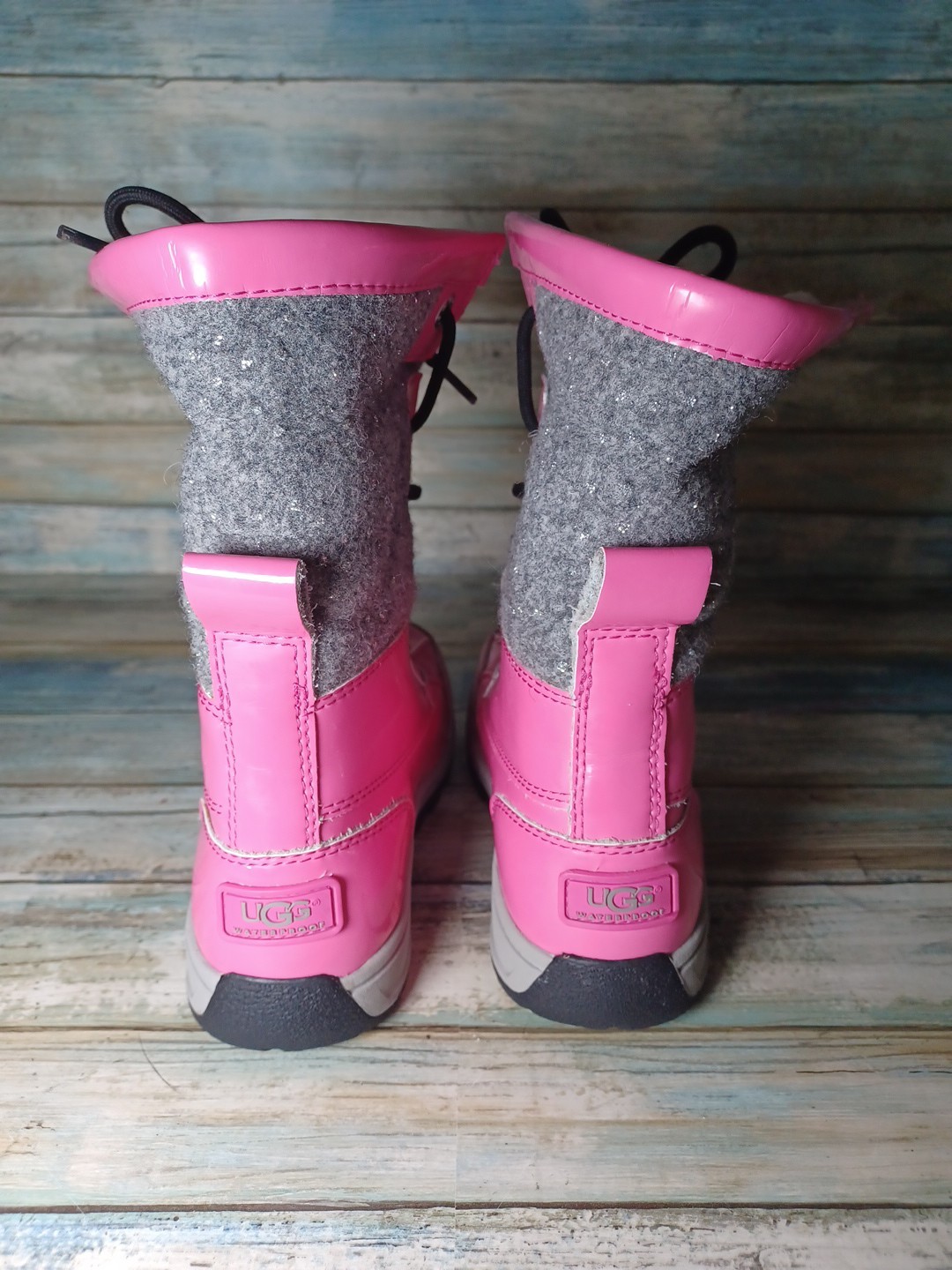 UGG Australia Butte Patent Leather Sparkle Waterproof Rainboots Boots Shoes 1 image 3