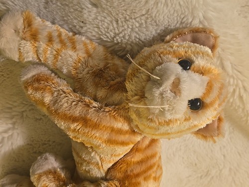 Ty Plush Cobbler Kitty Cat Orange Striped Tabby TySilk Stuffed Plush 13" 2018 - Picture 7 of 7