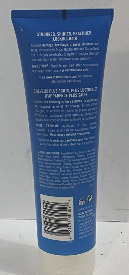 Acondicionador de aceite de argán nutritivo Marc Anthony sin sulfatos infundido con queratina Foto 2 de 4