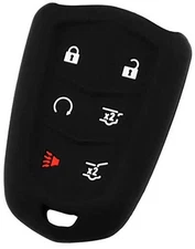 KeyGuardz Keyless Entry Remote Car Smart Key Fob Shell Cover Soft Rubber Black