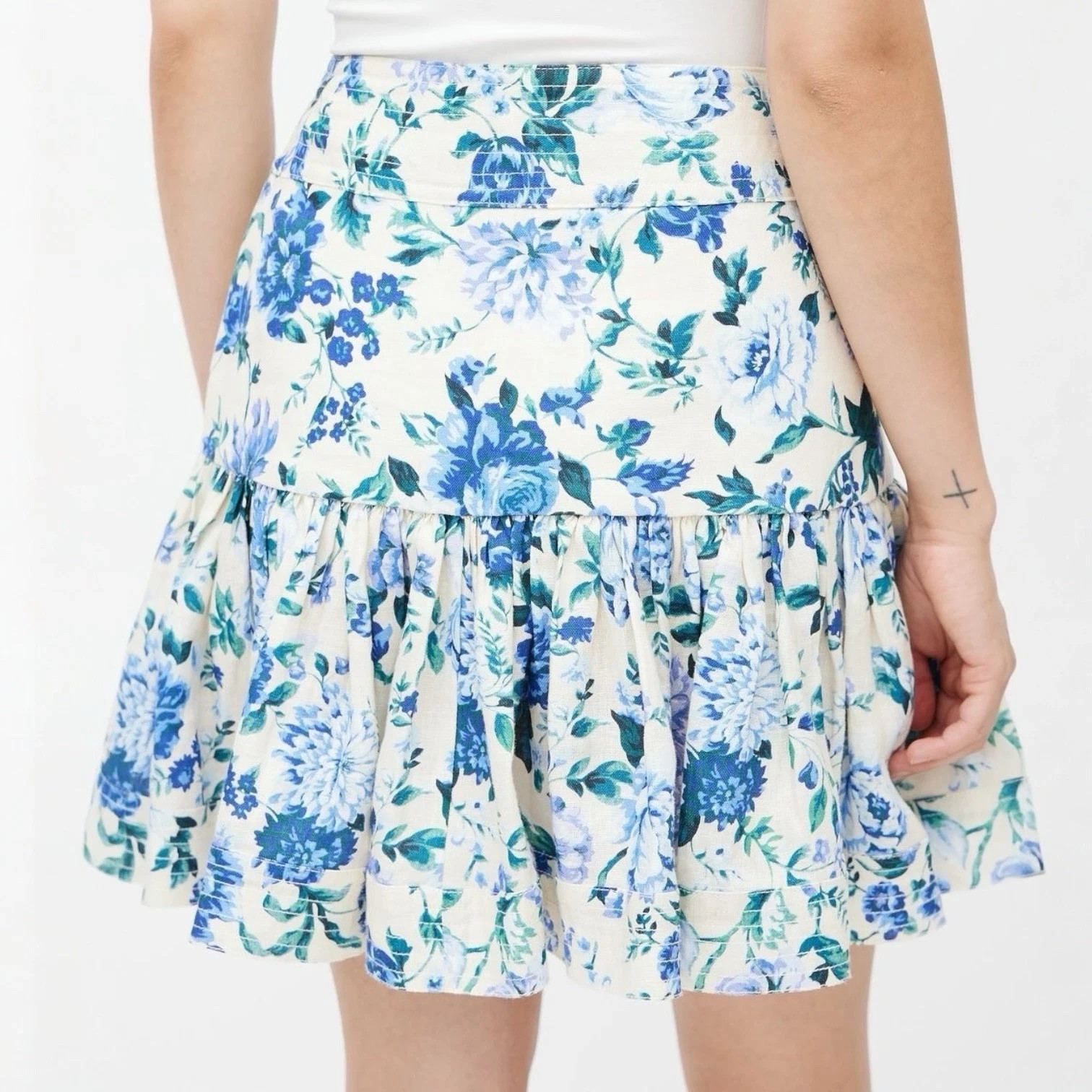 Zimmermann Moncur Flounce Skirt Size 3 AU 14 High Waist Mini Ruffle EUC