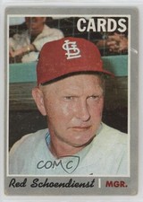 1970 Topps Red Schoendienst #346 HOF 6g3