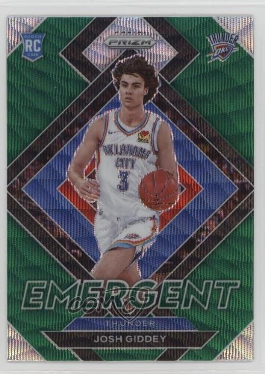 2021-22 Panini Prizm Emergent Green Wave Prizm Josh Giddey #7 0dq7