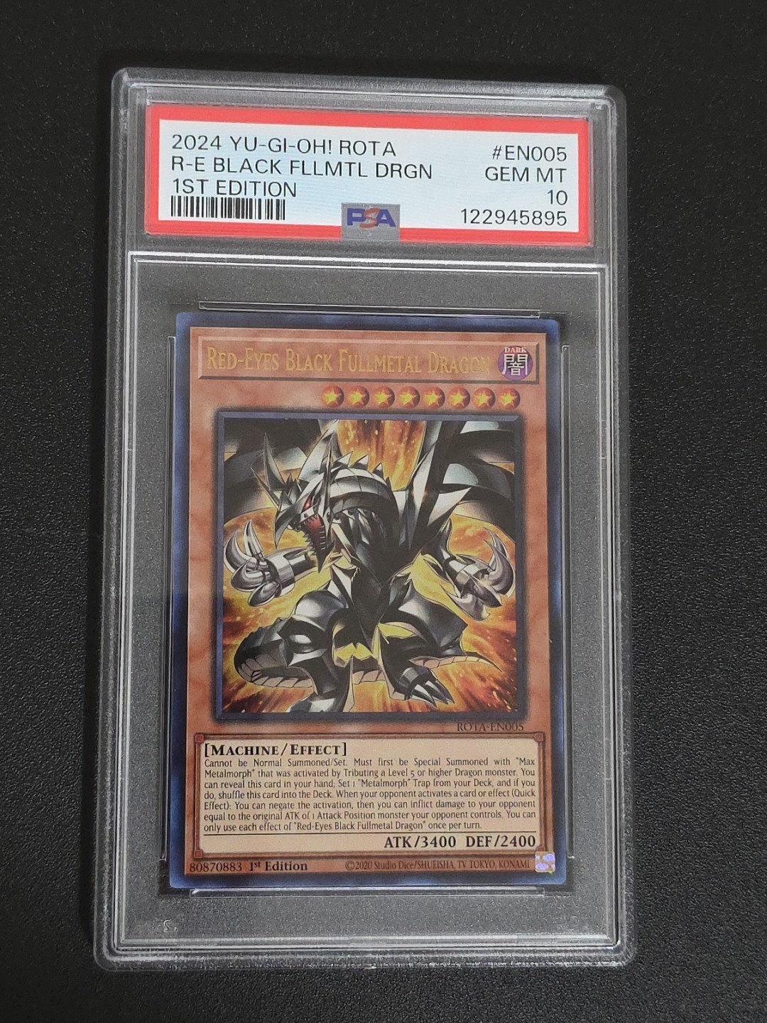 Red-Eyes Black Fullmetal Dragon ROTA-EN005 Rage of the Abyss 1st Edition