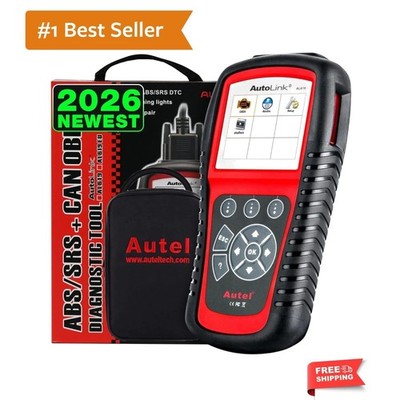 AutoLink AL619 Scanner, 2026 ABS SRS Warning Light Diagnostic Scan Tool, Up o...