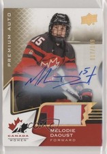 2020 Team Canada Juniors Women's WC Autos /199 Melodie Daoust #63 Patch Auto 3vx