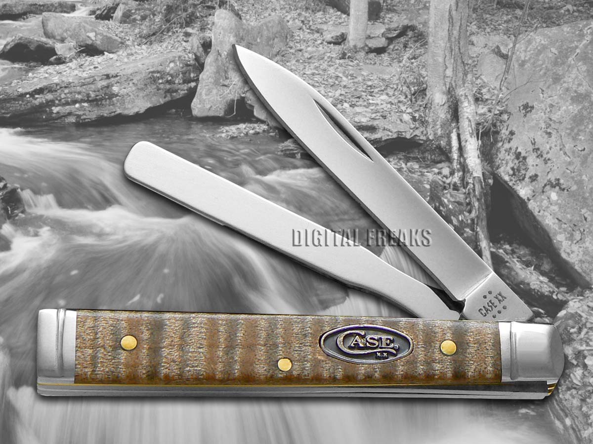 Case xx Knives Baby Doc Natural Curly Maple Wood 11423 Pocket Knife Stainless