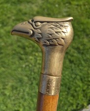 Vintage Brass Eagle Head Walking Stick/Cane - 2pc for easy packing