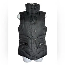 Esprit Black Puffer Vest Size Small Women’s Front Zipper and Snap Closure 🖤🖤