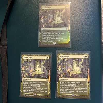 Playset - Primal Vigor - One Foil, Two Reg - Wilds of Eldraine Magic MtG NM