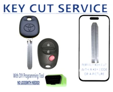 KEY CUT + TOYOTA 2010-2015 G Chip Key + 3 Button Remote GQ43VT20T + SET UP TOOL
