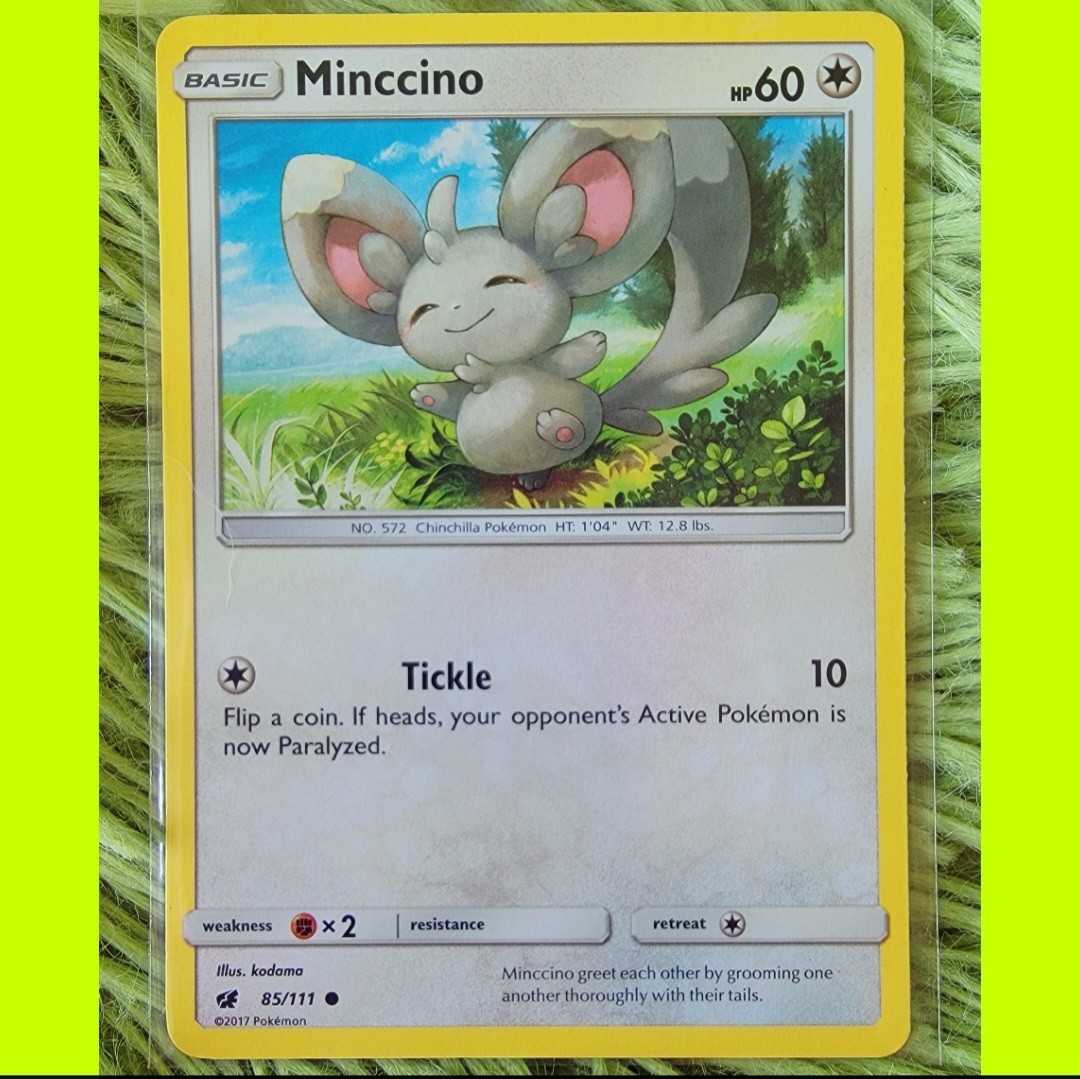 Minccino 85/111 Sun & Moon Crimson Invasion Regular Pokemon Card 
