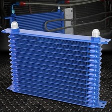 15-row 10an Powder-coated Aluminum Enginetransmission Racing Oil Cooler Blue