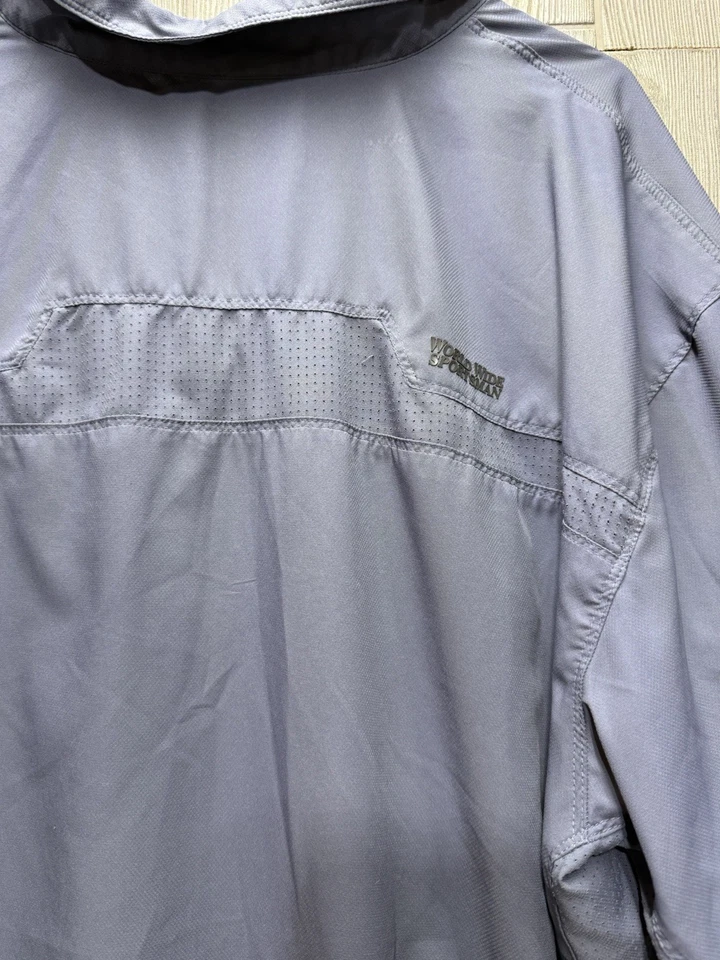 Camisa de pesca World Wide Sportsman para hombre ventilada azul 3XL Foto 4 de 4