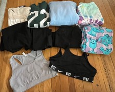Lot of 10 Girls Clothes Sz Large 12 13 14 NWT  used NIKE HOLLISTER ATHLETA GAP