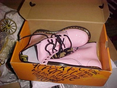 Dr. Martens 1460 W Baby Pink  Rose Clair 8 Eye Boots UK 5 AirWair Discontinued