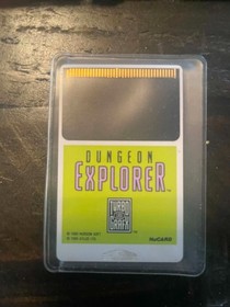 1989 NEC Turbo Grafx 16 Dungeon Explorer Case, Manual, HuCard *Good Condition*