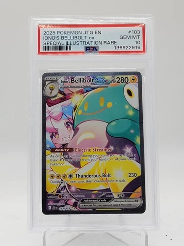 IONO'S BELLIBOLT EX 2025 POKEMON JOURNEY TOGETHER #183 SIR PSA 10 Q0895