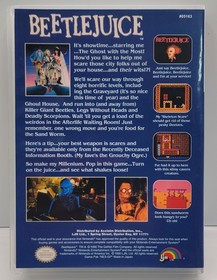 Beetlejuice Nintendo Nes Cleaned & Tested Game Cartridge with New Clamshell Case