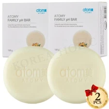 ATOMY Family pH Bar 100g x 2EA Natural Moisture Soap Maintain Skin Balance NEW