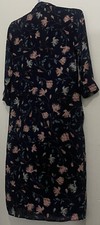 LULUS  Women’s Button Down Blue Floral Unbelted Shirt Dres Size XS Preowned