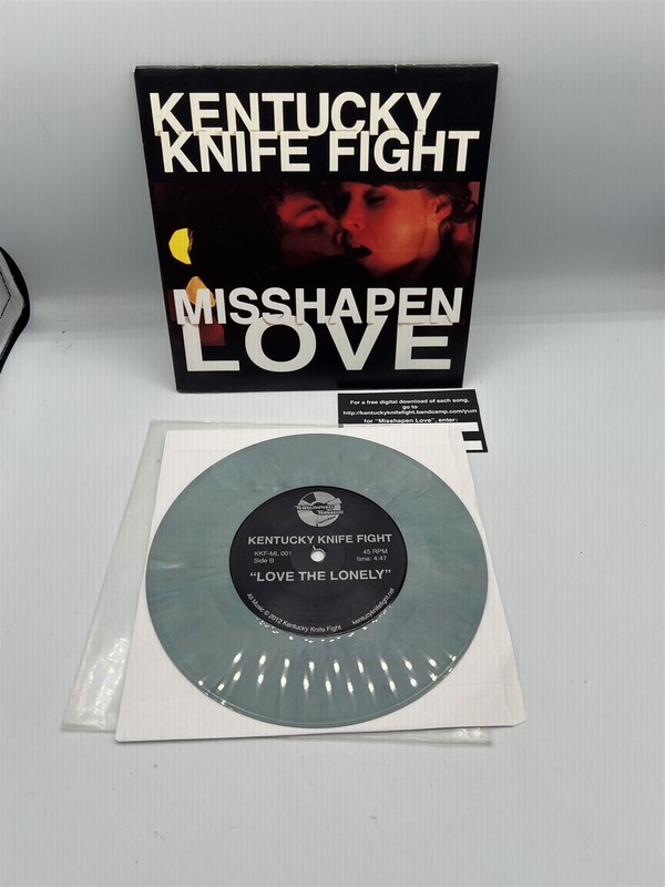 RARE KENTUCKY KNIFE FIGHT MISSHAPEN LOVE 7" BLUE MARBLE RECORD ALBUM LP VINYL