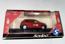 388Z Solido 4801 Renault Clio Phase I 18 Pompieri 1991 Rosso 1:43 + Scatola