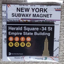 New York City MTA subway stations theme fridge magnets