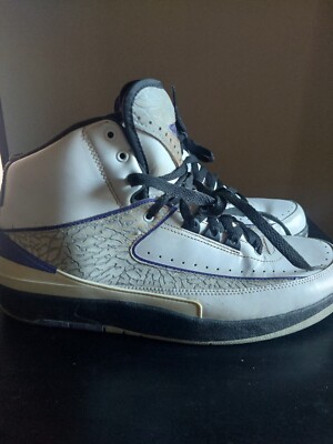Used AIR JORDAN 2 RETRO 'CONCORD  Size 10 us Purple /white/black 2014