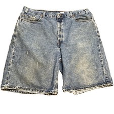 Levis 550 Jean Shorts Mens 42 Y2K Relaxed Fit Denim Blue Medium Wash Vintage