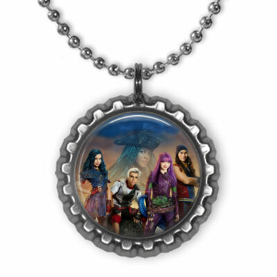 Disney DESCENDANTS EVIE CARLOS MAL JAY UMA 3D Bottle Cap Necklace