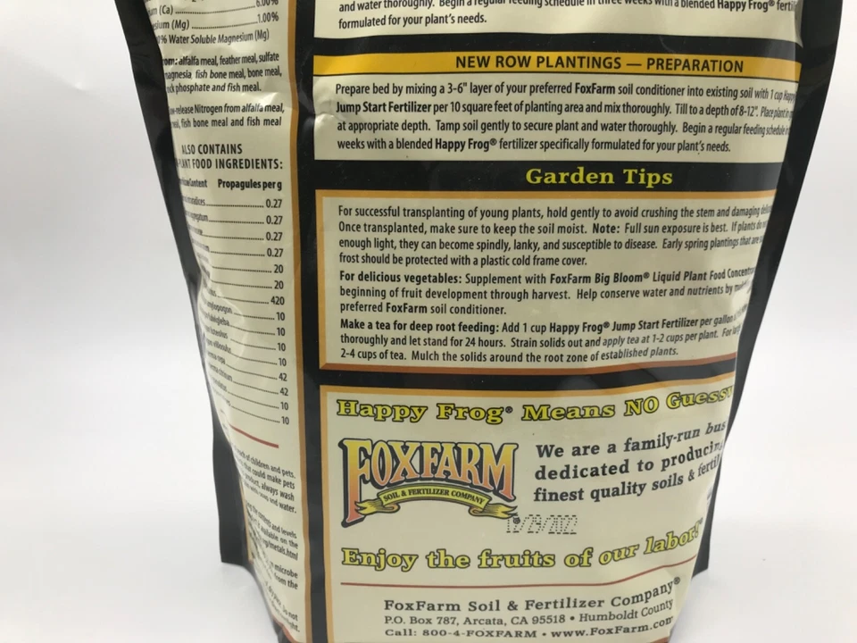 Fox Farm Happy Frog Jump Start 3-4-3 Fertilizer 4lb Bag - Image 4 of 4