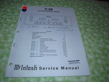 McIntosh C 38 Factory Service Manual  Paper READ LISTING 