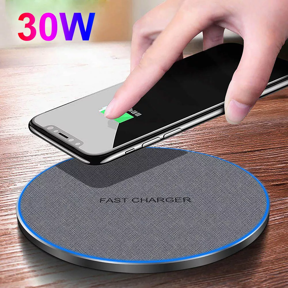 30W 20W 15W Fast Wireless Charger Pad For Apple iPhone 13 Pro 12 Samsung  S21+