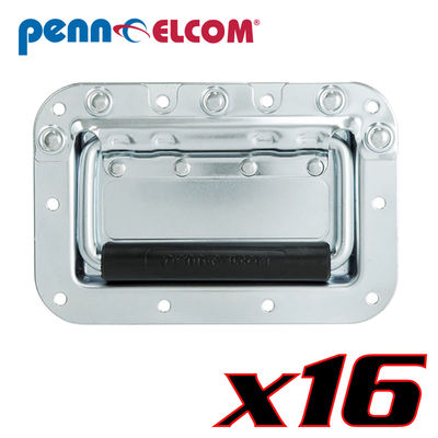 16 Penn Elcom H7159EZ Spring Flex Recessed Cabinet Handle SteelRubber PennBrite