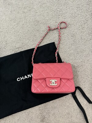 Chanel mini classic flap pink square bag - Main Image