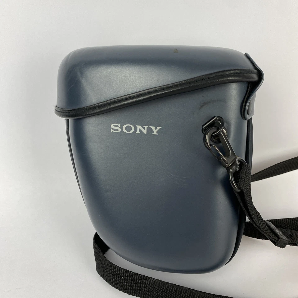 Sony LCM-F505 Semi-Soft Camera Carrying Case W/ Lanyard ~ Navy Blue ~ Used - Image 2 of 3