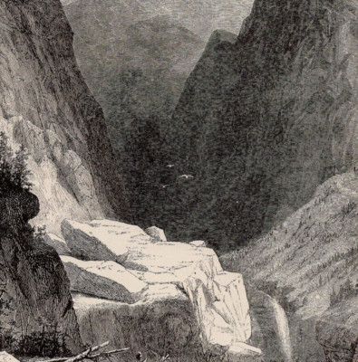 COLORADO - Clear Creek Canyon Gray's Peak Antique 1883 Woodcut Engraving w Video