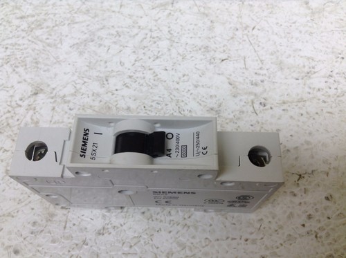 Siemens 5SX21A4 4 Amp 230 / 400 V Circuit Breaker 5SX21 A4 5SX21-A4 (TBI) - Picture 3 of 3