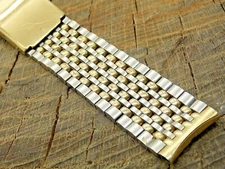 Vintage Kreisler Stelux 2 tone Stainless Deployment 18mm Watch Band Pre-Owned