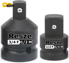 2, 4PCS Impact Socket Adapter and Reducer Set,3/4"To 1/2" & 1/2"To 3/4" Drive So