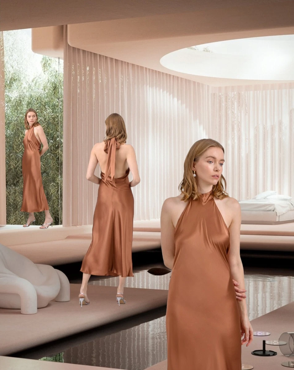 Copper 2025 silk dress