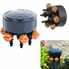 2-PACK 6 OUTLET DRIP MANIFOLD Adjustable 0-20 GPH Garden Watering Irrigation NEW
