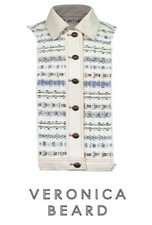 VERONICA BEARD Dickey Jacket Insert Women Ivory Tweed SLATE NWT