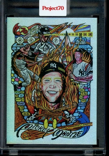 2021 Topps Project 70 Card #885 Mickey Mantle 2002 by JK5 Rainbow Foil /70