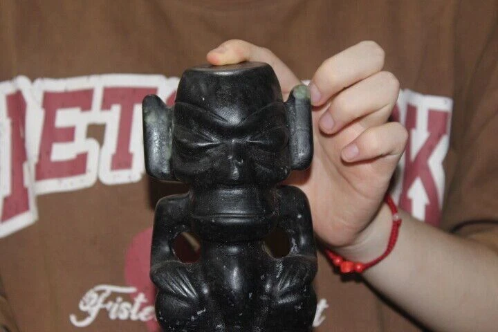 9.6" China Cultura Sanxingdui Antiguo Jade Sacrificio Gente Sello Sello Estatua Foto 2 de 4