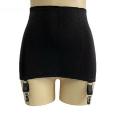 Lace Edge Cloth Girdle Skirt Retro Garter Belt 6 Straps Suspender Belt