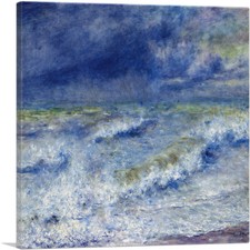 ARTCANVAS Seascape 1879 Canvas Art Print by Pierre-Auguste Renoir