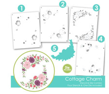 Taylored Expressions COTTAGE CHARM Layering Stencil Die Combo